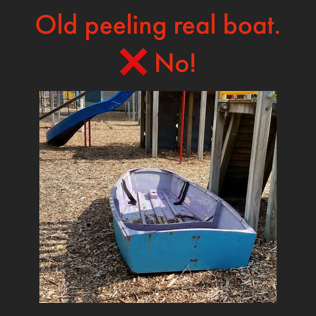 Old boats are not kids play things